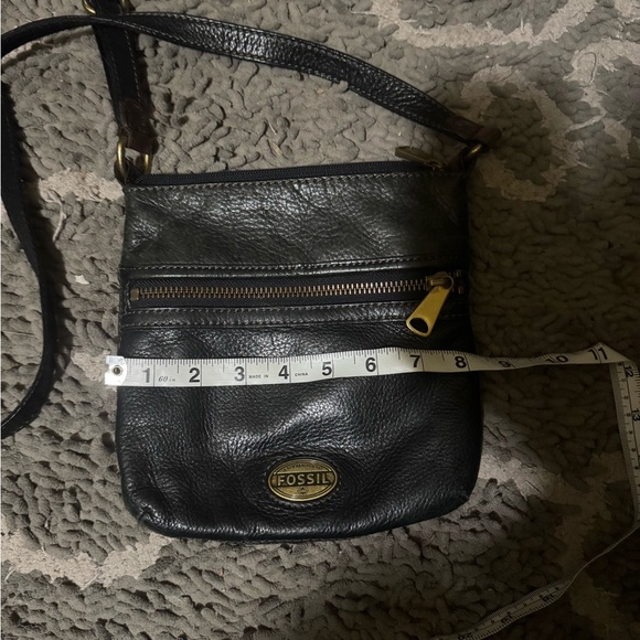 Fossil Black Leather Crossbody Bag - Picture 3 of 5